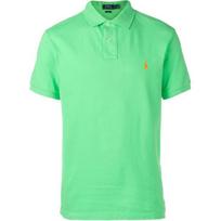 Polo Ralph Lauren Solid Color Logo Embroidered Short Sleeve Polo Shirt Men tops Green 710536856-161 S