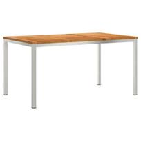Lauko valgomasis stalas 150x90x75 cm Kietos medienos tikmedis