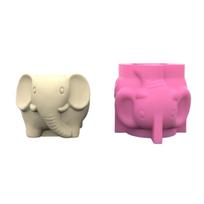 Silicone Mould for Succulent Planter Elephant Shaped Flower Pots Making Mould Stylish Home Decoration Making Molds 1