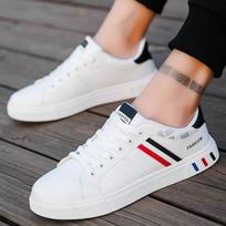 Men's breathable casual sports shoes summer soft sole comfort outdoor running shoes student white shoes walking shoes sneakers 40