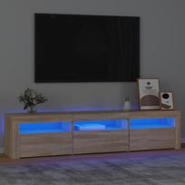 Televizoriaus spintelė su led apšvietimu, ąžuolo, 180 x 35 x 40 cm