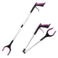 Portable Easy To Hold Foldable Litter Picker Lightweight Wide Claw Mouth Garbage Grabber Safe Useful Grabber Stick Home violetinė