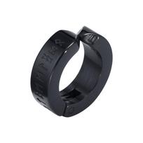 Mens Norse Viking Runes Ear Clips 13mm Stainless Steel Huggie Hoops No Piercing Jewelry Gift for Boys