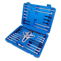 46Pcs Harmonic Balancer Puller Kit Power Steering Pulley Puller taller Tool Set Steering Wheel Flywheel Puller Tool kaip parodyta spalva