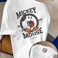 2026 Summer Disney Mickey Mouse PatternTShirt Daily Leisure and Theme Activities Wear Unisex Cotton Short Sleeve Oversized S