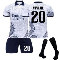 2223 Real- Dragon Special Edition Džersiai Vaikų Futbolo Treniruočių Kostiumų Rinkinys 16 juoda