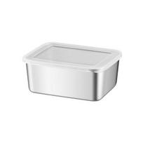 Stainless Steel Lunch Box with Lid Airtight Square Bento Box for Meal Prep Lunch Refrigerator Stackable Oven Safe Food Storage Container 600ML