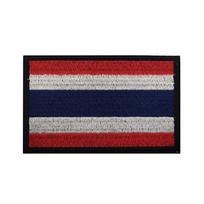 Thai Flag Velcro Armband Patch: Soft Rubber Badge with Embroidered Cloth