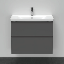 Spintelė su praustuvu Duravit D-Neo DE012104949, grafito matinė, 800×480 mm