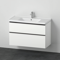 Spintelė su praustuvu Duravit D-Neo DE012201818, balta matinė, 1000×480 mm