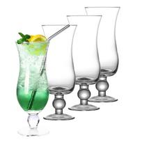 Hurricane Glasses, Set of 4 Pina Colada Glasses, 420ml Cocktails Glasses Set of 4 420ml