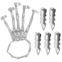 Nauja metalinė apyrankė su dygliais, skeletas, personalizuota, perdėta, cyberpunk, porai, apyrankės papuošalai, vakarėliui, moterims, vyrams One Size gray