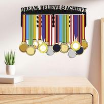 Medal Display Rack Metal Medal Hanger Holder Organizer Wall Mounted Large Capacity Award Holder For Race Soccer Sports Karate 1pcs