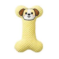 Plush Bone Dog Toy Soft Bone Dog Chew Toy with Gentle Sound Low Noise Tooth Cleaning Toy for Small Medium Dogs Teething Snuggling S