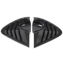ABS Carbon Fiber/Black For SEAT Leon MK2 2008-2012 Rear Window Triangle Exterior Shutter Deflector Decoration Accessrories