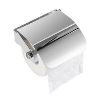 Cloakroom Toilet Wall Mounted Tissue Roll Holder Silver