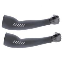 1 Pair UV-proof Cycling Arm Breathable Quick Protection Moisture Absorbing Sleeves Sun Drying Sports Cooling L tamsiai pilka spalva