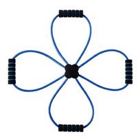 Pilates Resistance Band with 4 Band Muscles Chest Expander Stretching Loop Grips Strength Training Elastic mėlyna