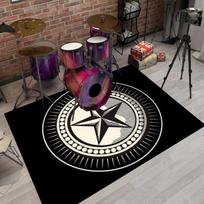Drum Carpet, Electric Drum Mat Jazz Drum Soundproofing Electronic Area Carpet Mat Black Musical Instrument Home Decoration Rug 40cm x 60cm