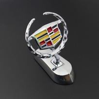 Chrome Car Hood Badge Emblem Bonnet Sticker for Cadillac CTS BLS Escalade Seville Tiburon SLS XTS XT6 CT6 Auto Modification Log