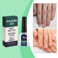 Hyaluronic Acid Nail Hardener Anti-Brittle Nail Treatment Nourishing Glossy Finish Easy Brush Application Strengthens Nails 11ml One Size juoda