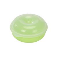 Round Bagel Box, Bread Freshness Keeper with Airtight Lid, Microwave Safe Food Storage for Fruit žalia