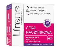Naktinis kremas kuperozinei veido odai Lirene, 50 ml