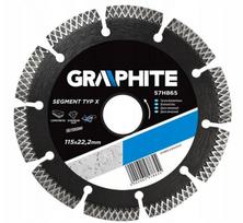 Deimantinis pjovimo diskas Graphite 125mm, segmentinis