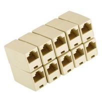 10Pcs CAT5 CAT6 Networking Cable Cable Joiner Coupler RJ45 Extender Plug Straight Head Networking Cable Connector Replacement 1