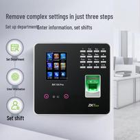 ZKTECO BK100pro Facial & Fingerprint Time Attendance System CN plug (adapter included) Standard with UPS Power (Backup)
