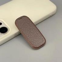 Adhesive Backing Folding Phone Stand Foldable Adhesive Phone Grip Makeup Mirror Stand  on The Go Brown