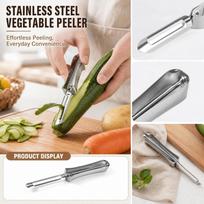 Stainless Vegetable Peeler for and Vegetable Peeling, Kitchen Prep Tool One Size juoda