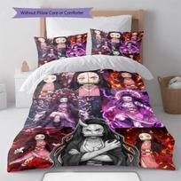 Nezuko Kamado Duvet Cover Bedding Set Soft Quilt Cover Comforter Cover Bedroom Home Decor Anime Style -QJY 135x200cm