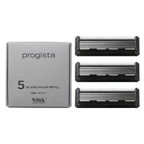 Schick ProGista 5-Blade Razor with Holder for Men - Close Shave, Precision Grooming, Durable Blades Refill 5-Blade (Pack of 3)
