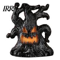 Horror Party Lighting Halloween Decoration, Ghost Face Tree Stump Lantern, LED Indoor Outdoor Spooky Lamp Glowing Pumpkin Decor, Festival Atmosphere D