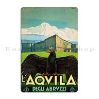 Cervinia Breuil Valle dAosta Italy Ski Poster Vintage Aosta winter sports Italian Alps travel ad Metal Design Tin Sign Poster 20x30cm（7.8x11.8inch）