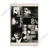 Federico Fellini Metal Plaque Poster Printing Kitchen Living Room Wall Mural Wall Decor Tin Sign Poster 20x30cm（7.8x11.8inch）