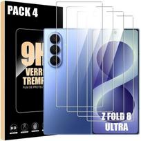 4x Verre Trempé pour Samsung Galaxy Z Fold 8 Ultra, Protection 9H Antichoc Anti-Rayures