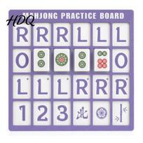 Mahjong Practice Aid 3D Printed Board Solo Trainer with RLO Charleston Guide Strategy & 24 Slots Training for Beginners Professionals American šviesiai violetinė spalva