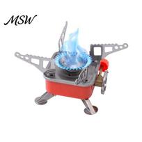 Portable Camping Stove Outdoor Stove, 2800W Adjustable Foldable Square Camp Piezoelectric Ignition Hiking Gas Burner for Backpacking Picnic