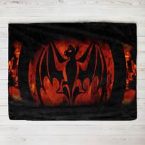 Bat Rum Fashionable Art Flannel Thin Blanket Family Bedroom Bed Sheet Outdoor Car Travel Camping Picnic Plush Sleeping Blanket Size: 75*100cm, Weight: 230 GSM