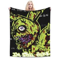 Five Nights At Freddy_s Phantom Freddy Warm Blanket Plush Throw Blanket Fluffy Couch Chair Flannel Bedspread Sofa Bed Cover Size: 75*100cm, Weight: 230 GSM