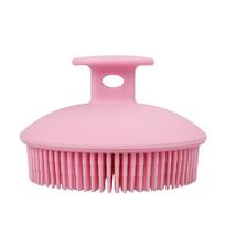 Custom Logo Premium Silicone Scrubber Body Cleaning Exfoliating Skin Bath Scrubber Silicone Shower Brush Bath Massage Buffer rožinė