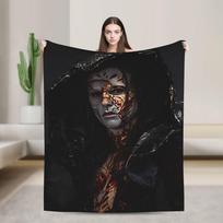 Frankenstein Monster Flannel Blankets Super Soft Bedding Throws for Bedroom Travel Print Bedspread Sofa Bed Cover Size: 75*100cm, Weight: 230 GSM