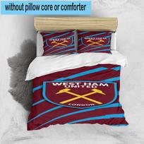 1PC West Football Club 3pcs Bedding,Including 1pc Duvet Cover And 2pcs Pillowcases Perfect for Christmas,Ideal for Bedroom, Dormitory 135cm*200cm