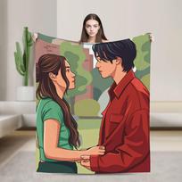 Xo Kitty Poster Warm Soft Blanket Novelty Picnic Throw Blanket Couch Chair Flannel Bedspread Sofa Bed Cover Size: 75*100cm, Weight: 230 GSM