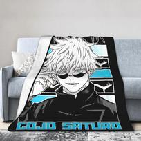 Jujutsu Kaisen Gojo Satoru Blanket Quality Warm Soft Throw Blanket Winter Kids Couch Bed Funny Bedspread Size: 75*100cm, Weight: 230 GSM