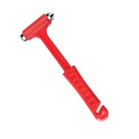 Steel Construction Emergency Escape Hammer Mini Size Seat Belt Cutter Safety Hammer Tool  Car raudona