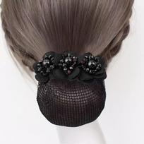 Cloth Hair Bun Net Korean Style Hair Bun Holder Comfortable Spring Hair Clip  Hotel Staff Uniform Black Fine Mesh