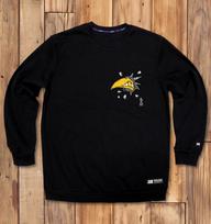 Doldol Raven_Mtm_31 Hip Hop Crow Raven Crow Character Graphic Design Long Sleeve Sweatshirt Black/Xxl